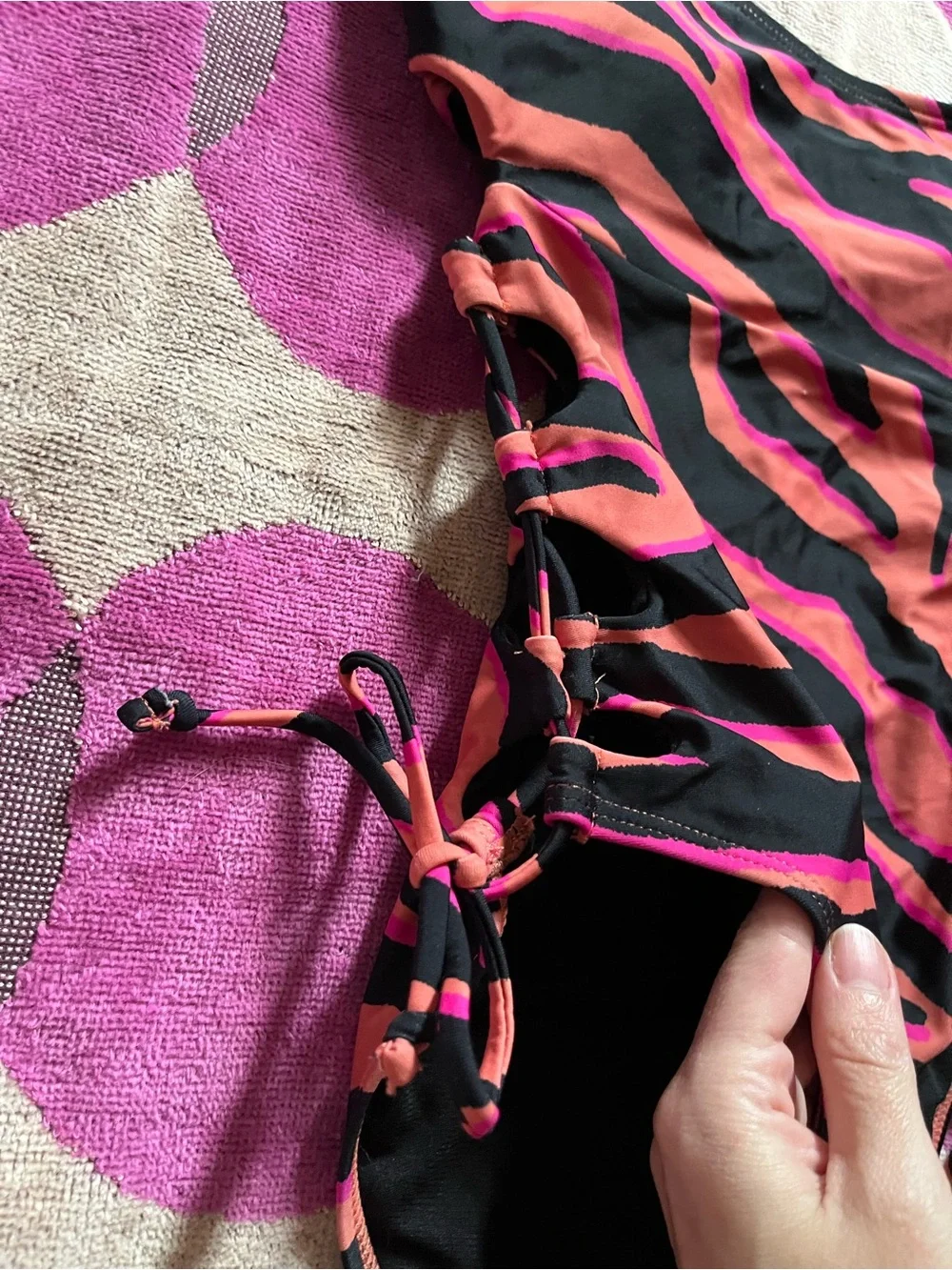 Decree 90’s Style Animal Print Cheeky One Piece Swimsuit